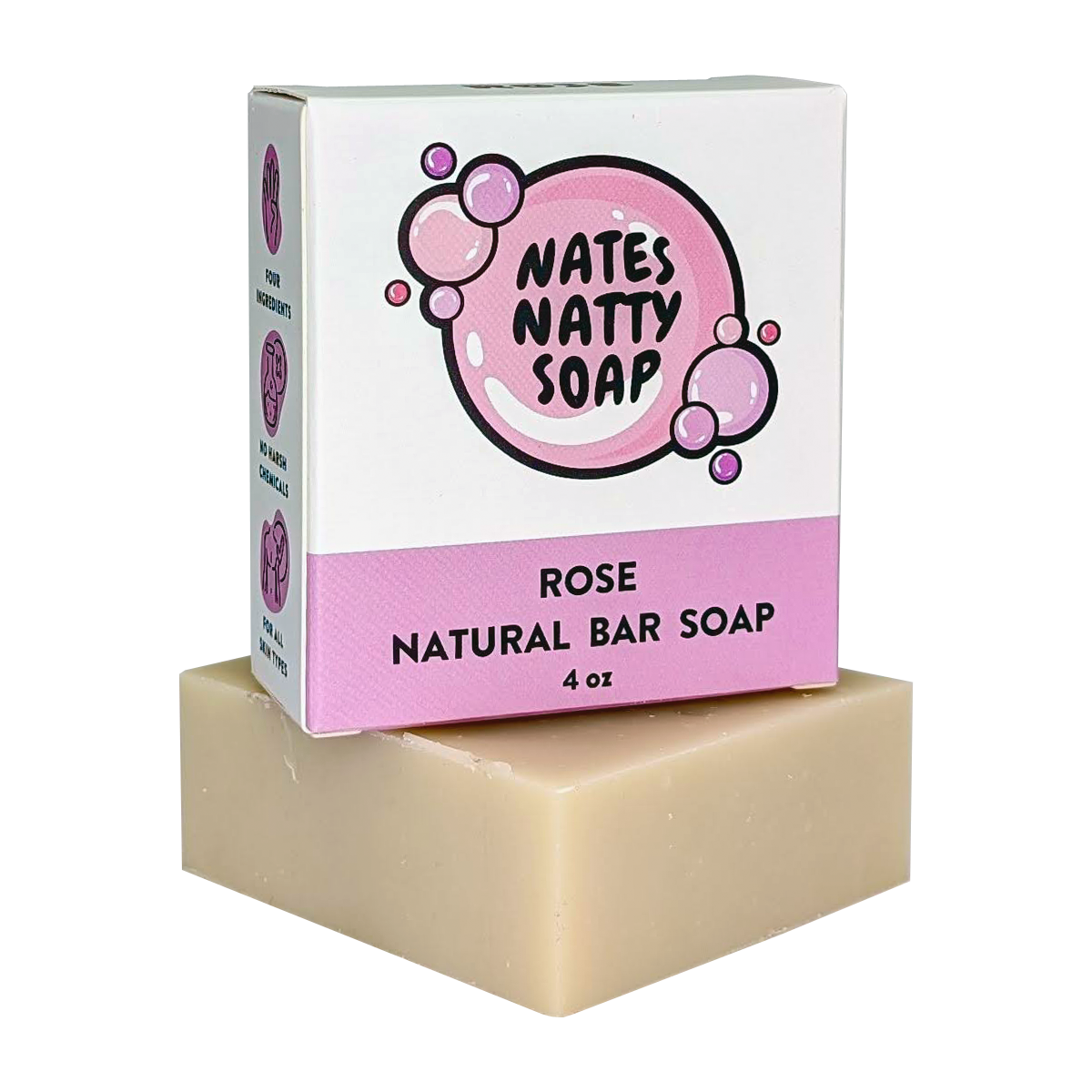 Rose Bar Soap, 4oz.
