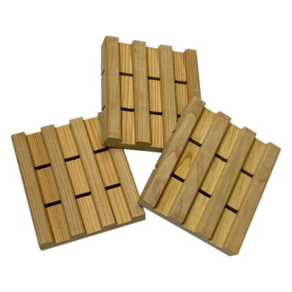 Cedarwood Soap Saver Tray - 3-pack