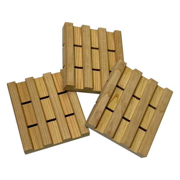 Cedarwood Soap Saver Tray - 3-pack